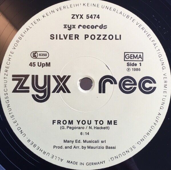Silver Pozzoli - From You To Me Vinyl 12"