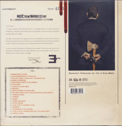 Eminem - Slim Shady ‎- Music To Be Murdered By Black Ice Vinyl 2LP