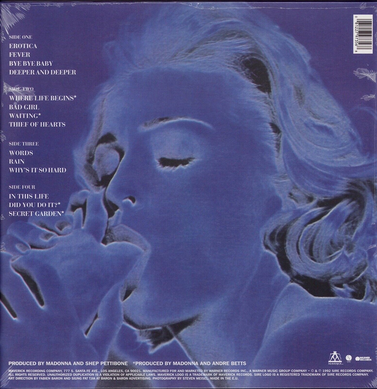 Madonna - Erotica Vinyl 2LP