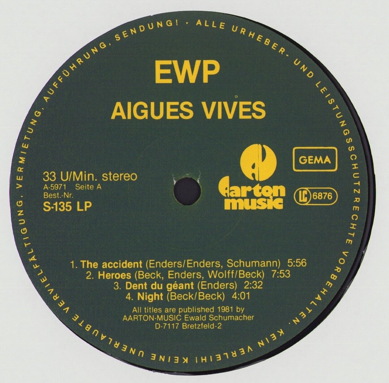 Aigues Vives - Water Of Seasons Vinyl LP