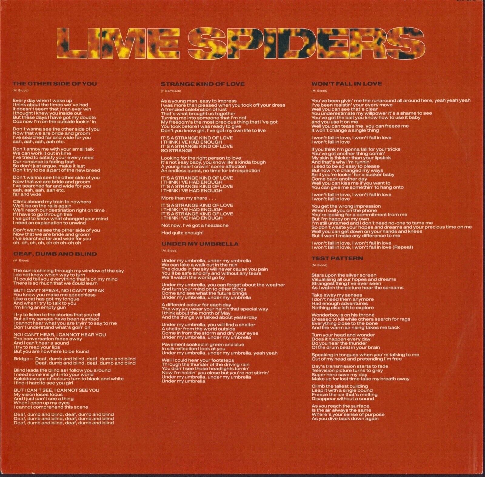 Lime Spiders - Volatile Vinyl LP