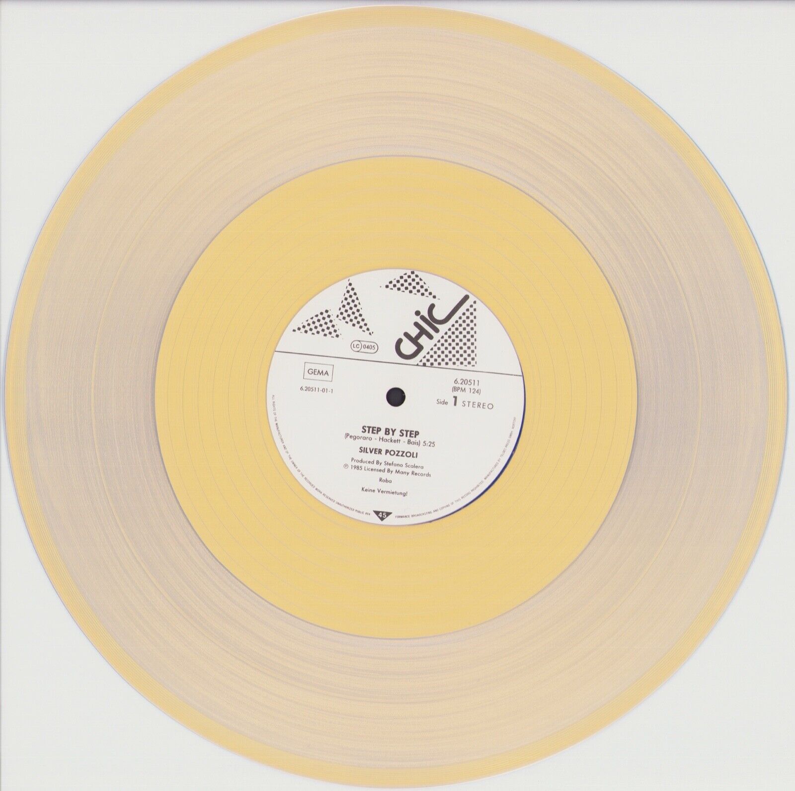 Silver Pozzoli ‎- Step By Step Yellow Transparent Vinyl 12"