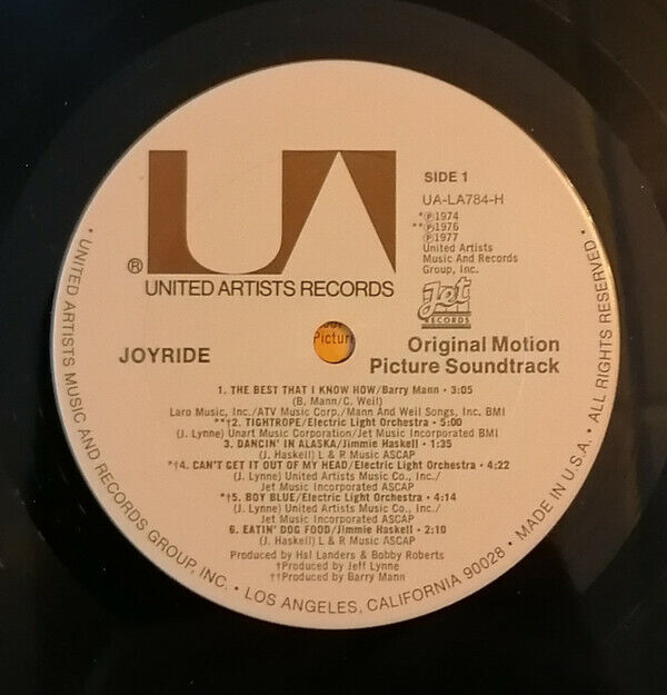 Joyride Original Motion Picture Sound Track Vinyl LP