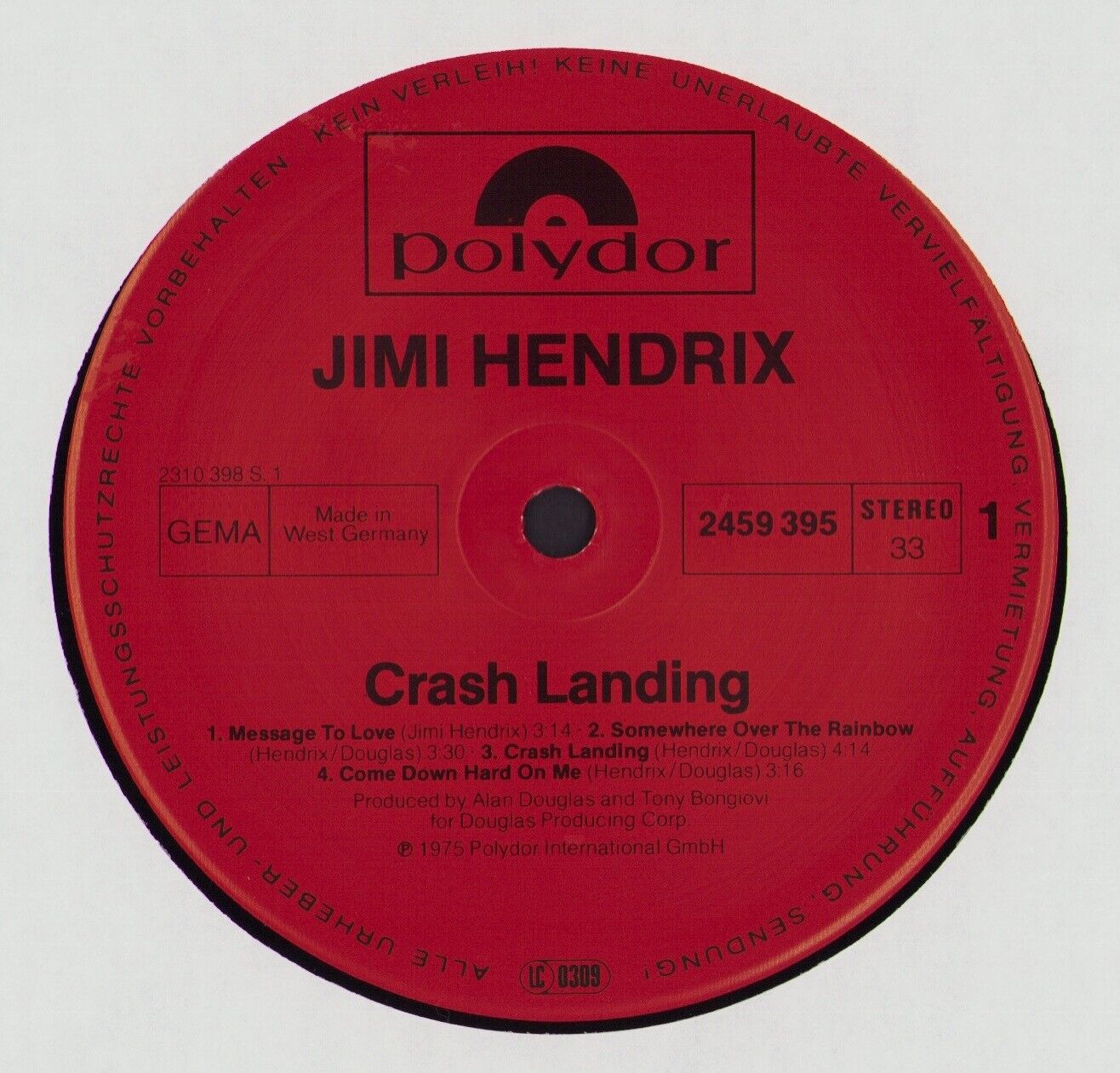 Jimi Hendrix ‎- Crash Landing Vinyl LP