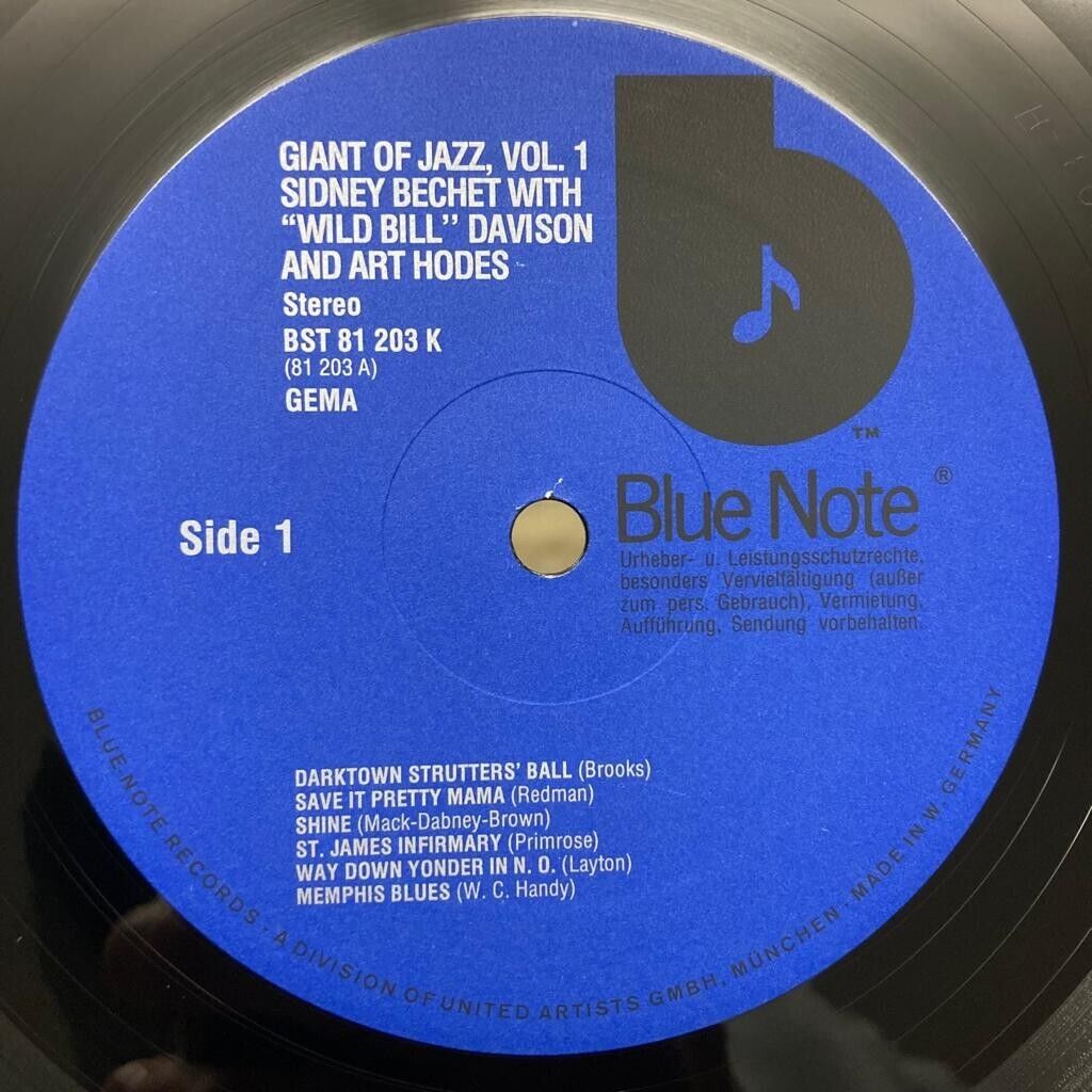 Sidney Bechet With "Wild Bill" Davison And Art Hodes - Volume 1 Vinyl LP