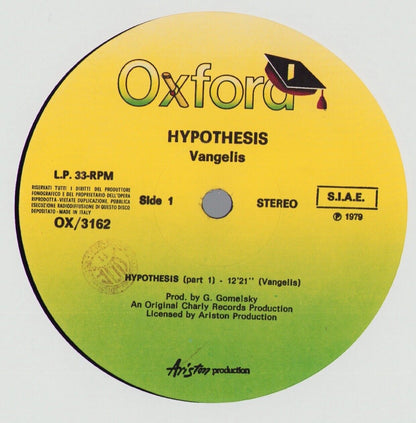 Vangelis - Hypothesis Vinyl LP IT