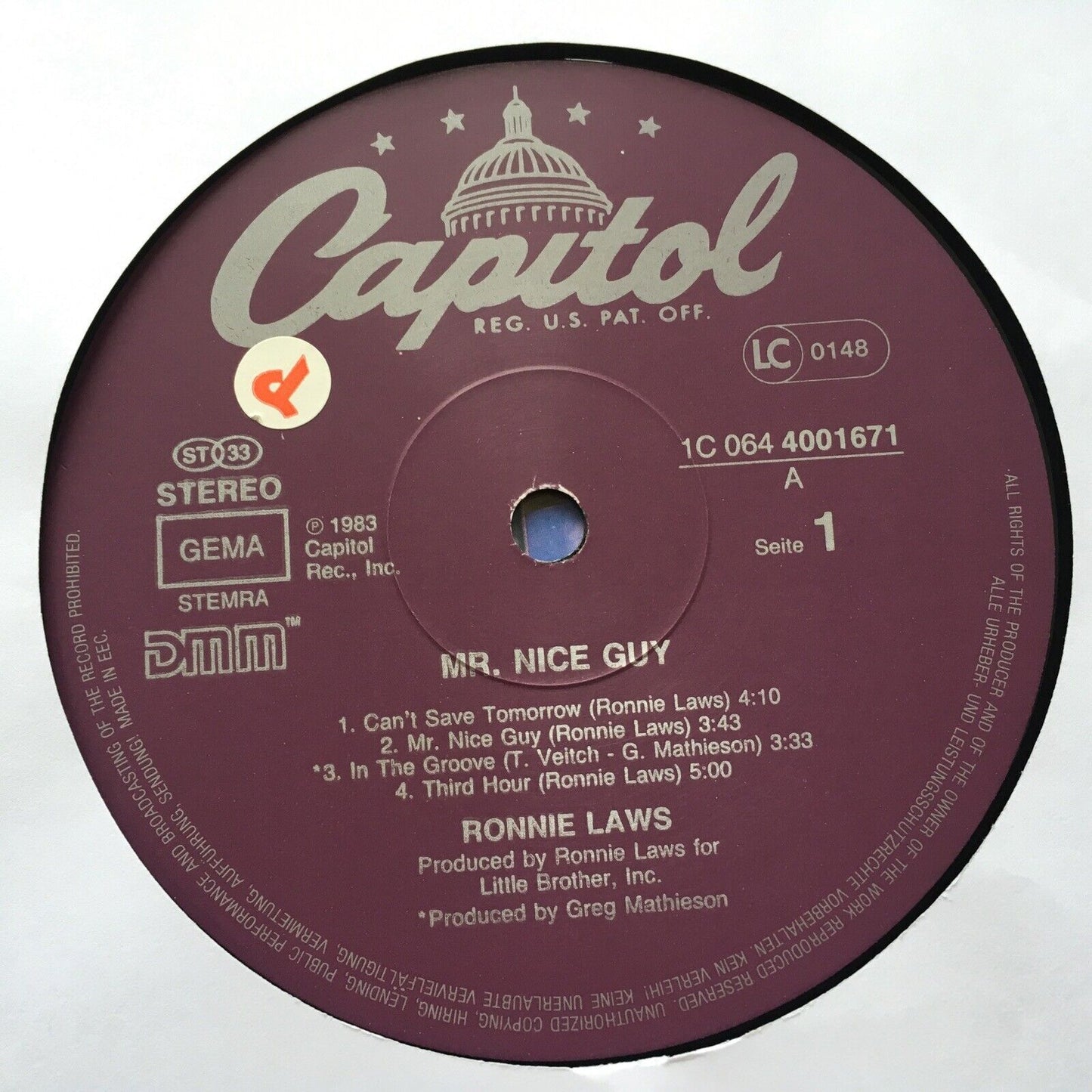 Ronnie Laws - Mr. Nice Guy Vinyl LP
