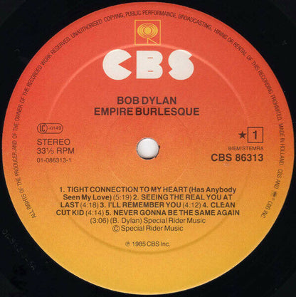 Bob Dylan ‎- Empire Burlesque Vinyl LP