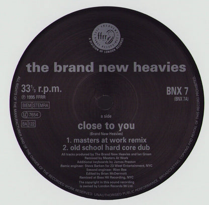 The Brand New Heavies ‎- Close To You Vinyl 12"