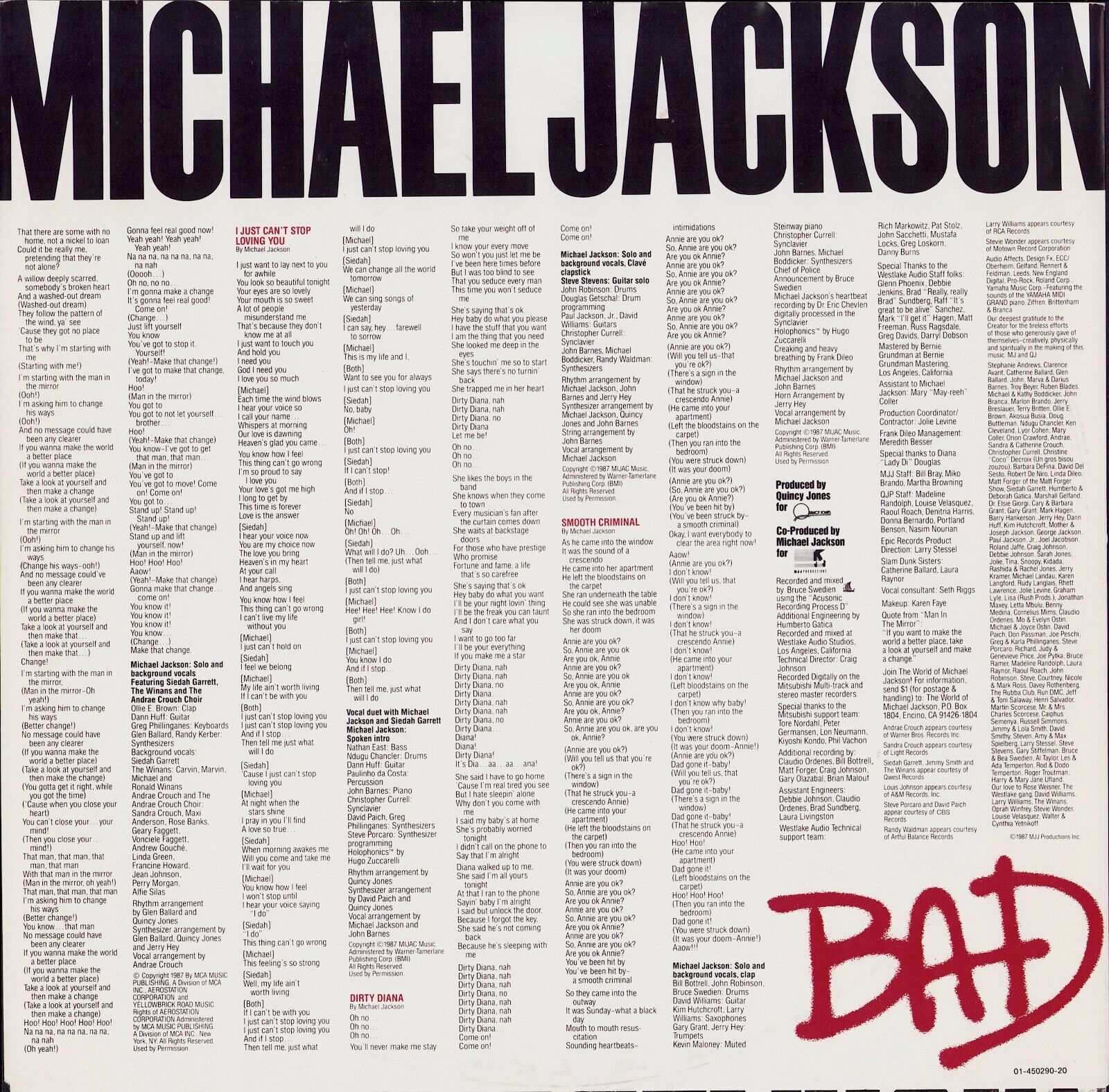 Michael Jackson - Bad Vinyl LP