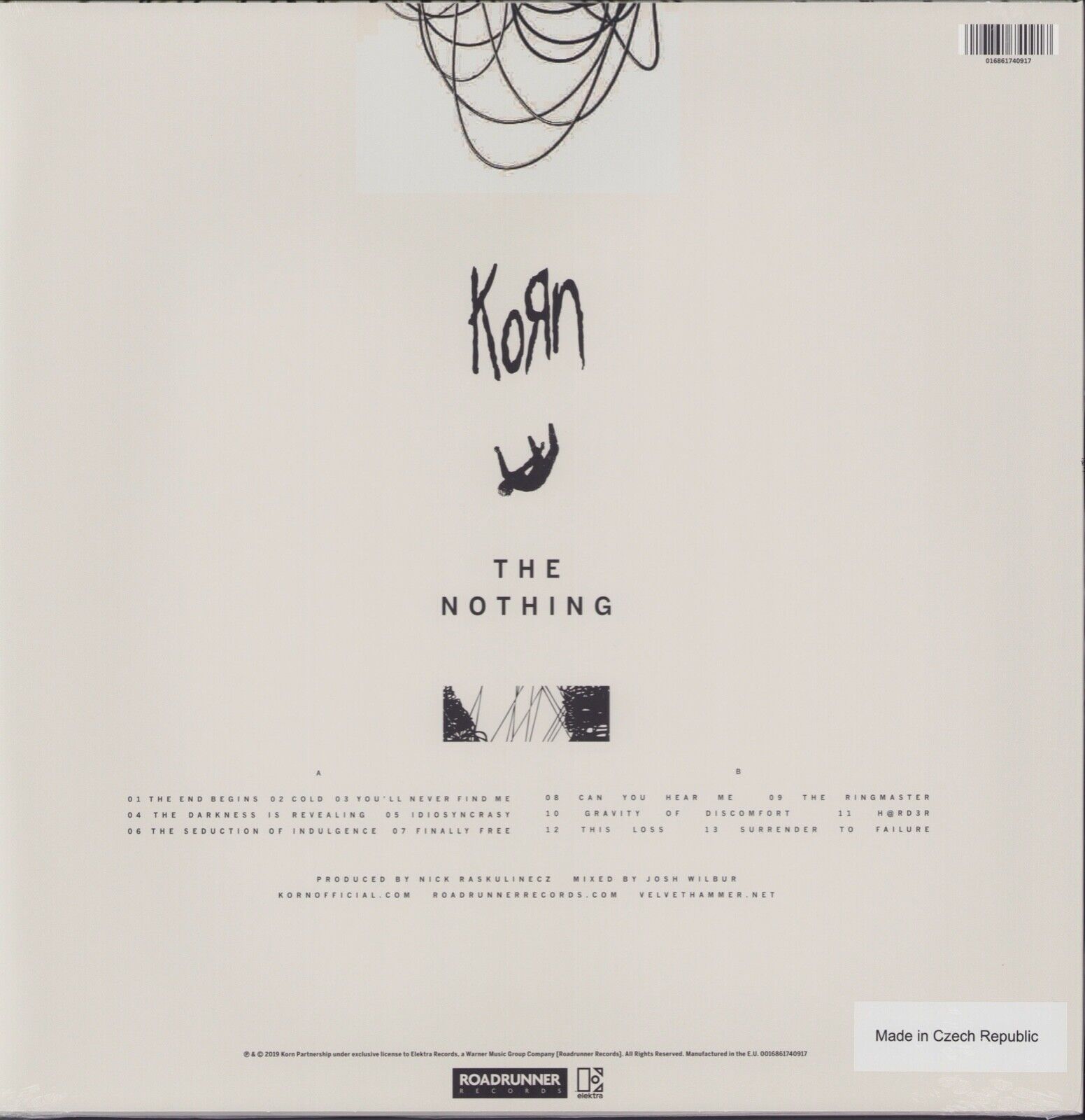 Korn ‎- The Nothing White Vinyl LP