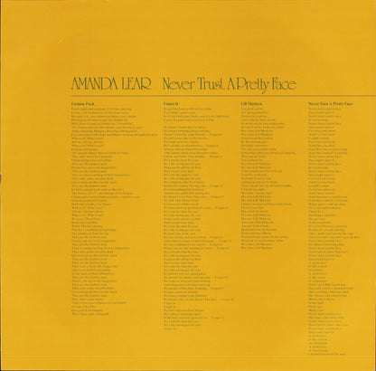 Amanda Lear ‎- Never Trust A Pretty Face Vinyl LP