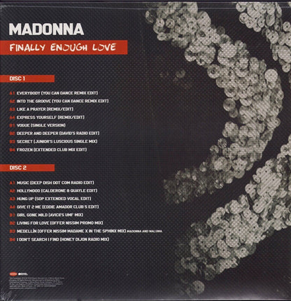 Madonna ‎- Finally Enough Clear Vinyl 2LP