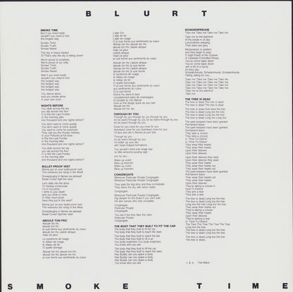 Blurt - Smoke Time (White Vinyl LP)