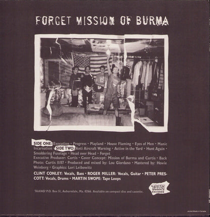 Mission Of Burma - Forget Green Vinyl LP Limited Edition