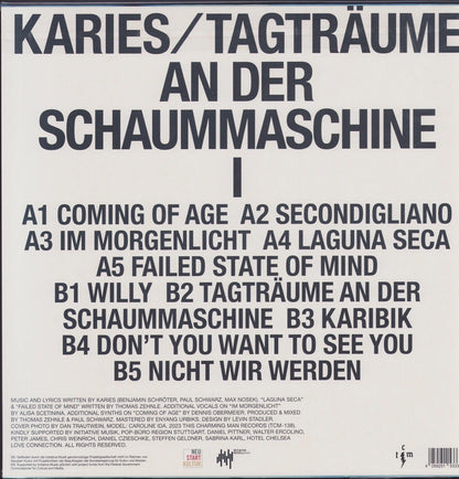 Karies ‎- Tagträume An Der Schaummaschine I Clear Vinyl LP Limited Edition
