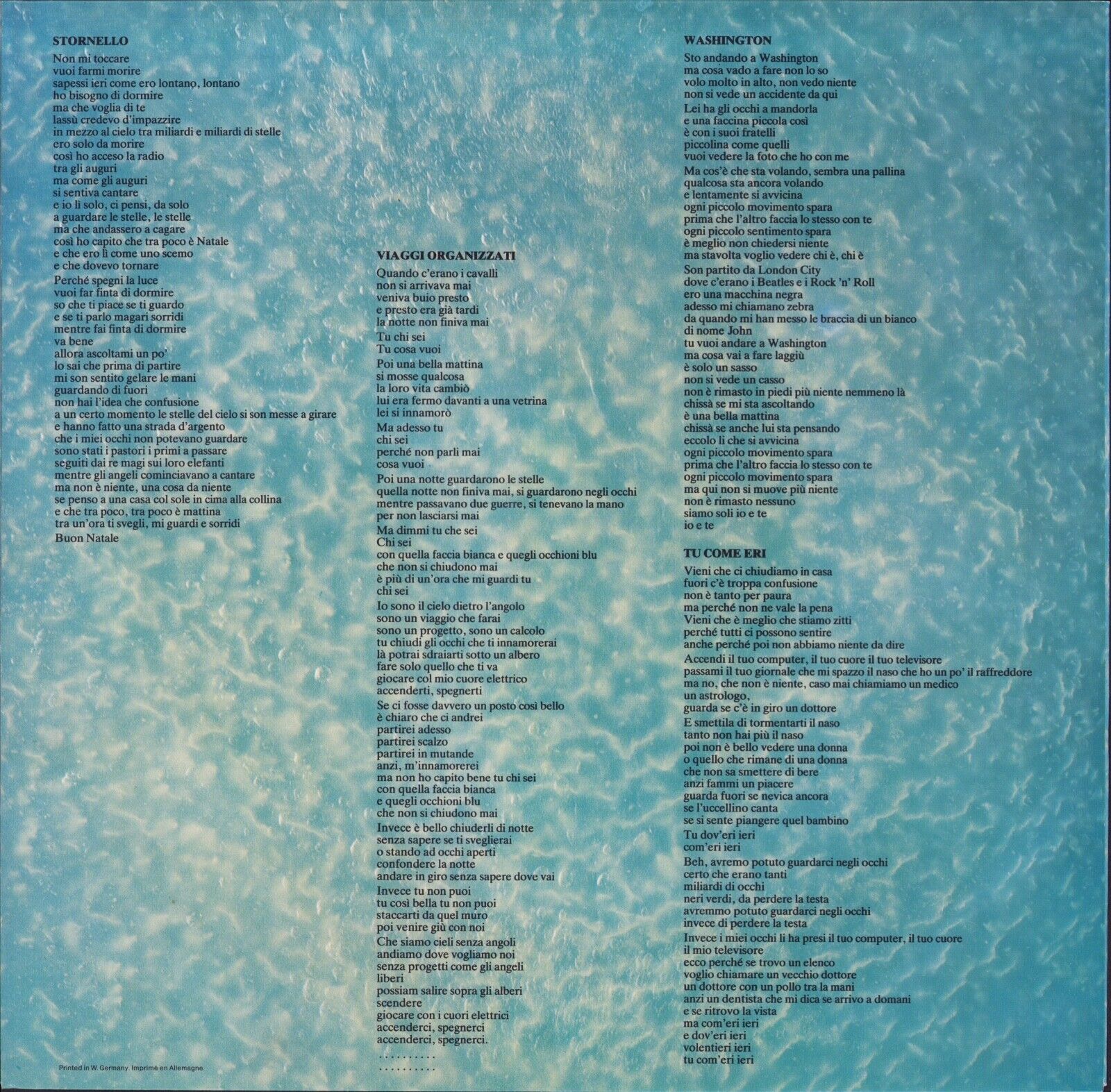 Lucio Dalla ‎- Viaggi Organizzati Vinyl LP