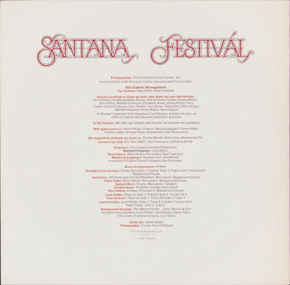 Santana ‎- Festivál Vinyl LP IT