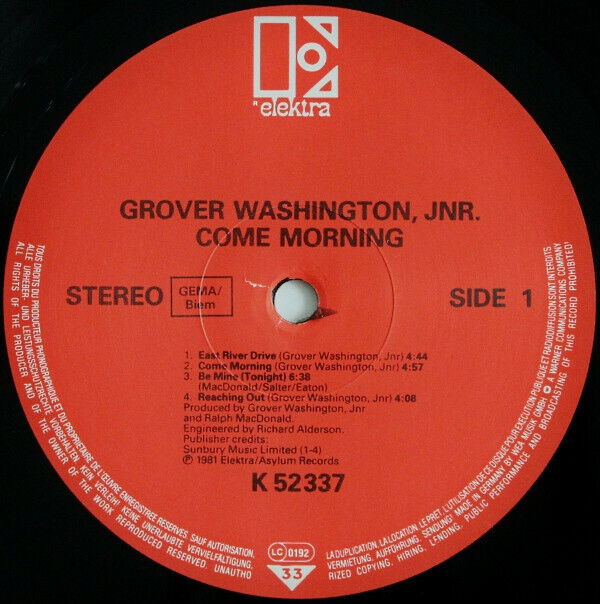 Grover Washington, Jr. ‎- Come Morning Vinyl LP