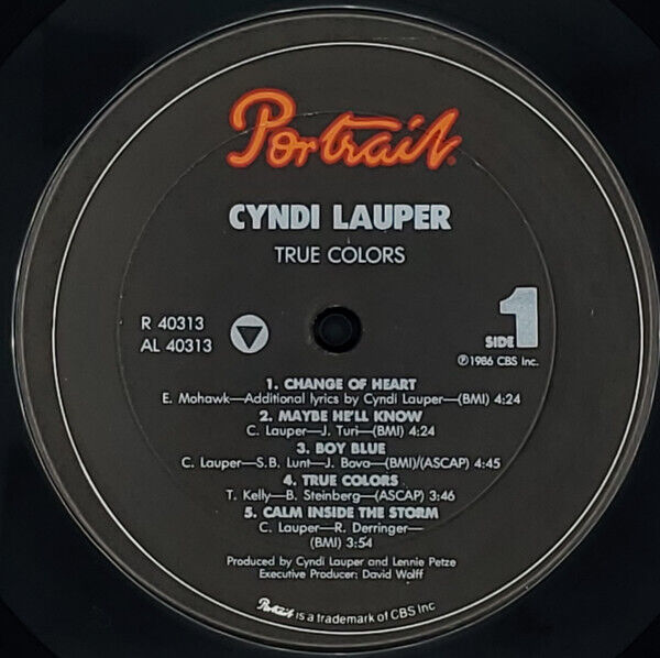 Cyndi Lauper ‎- True Colors Vinyl LP