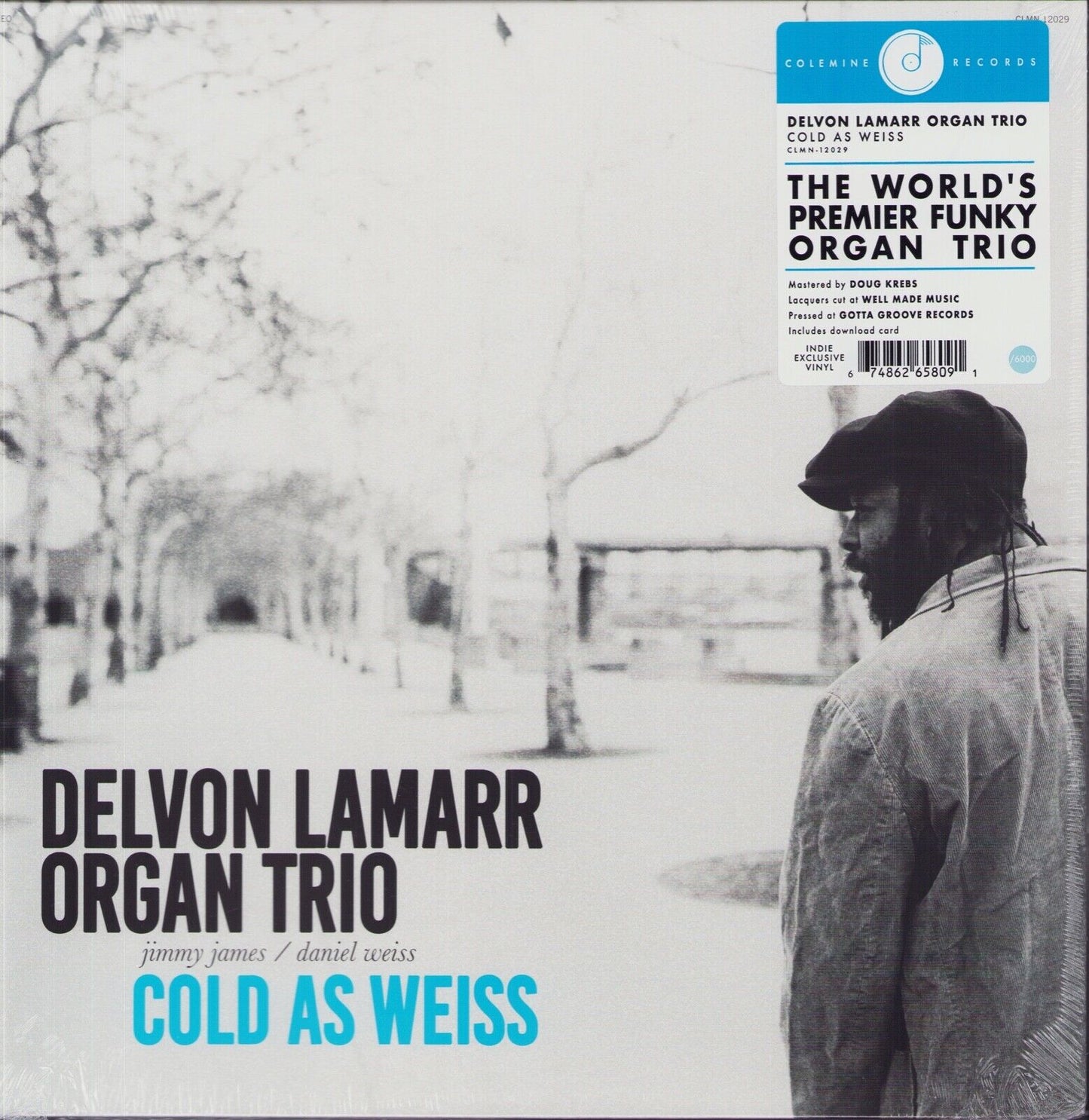 Delvon Lamarr Organ Trio - Cold As Weiss Clearwater Blue Vinyl LP Limited Edition
