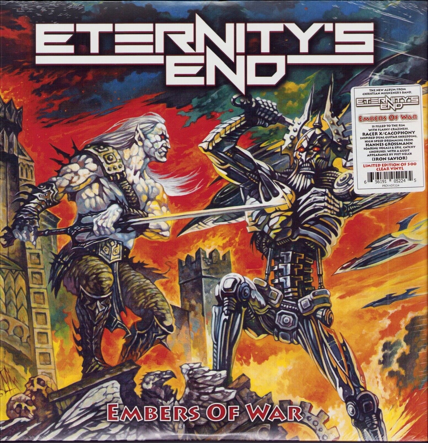 Eternity's End ‎- Embers Of War Clear Vinyl LP Limited Edition