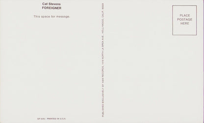 Cat Stevens ‎- Foreigner Vinyl LP + Postcard