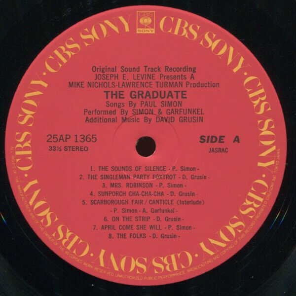 Paul Simon, Simon & Garfunkel, David Grusin - The Graduate: Original Soundtrack Vinyl LP