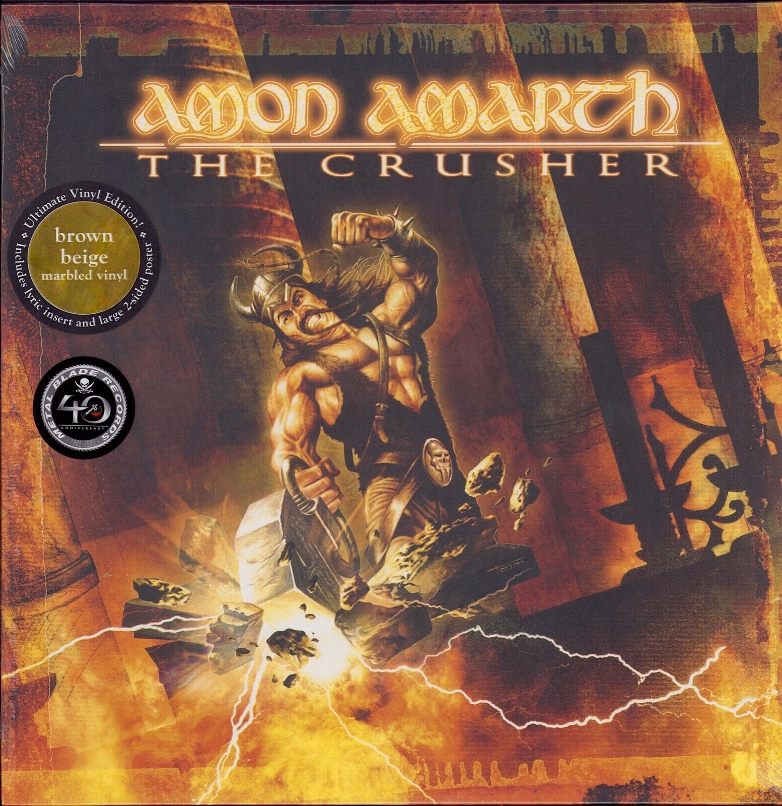 Amon Amarth - The Crusher Brown Beige Marbled Vinyl LP Ultimate Vinyl Edition