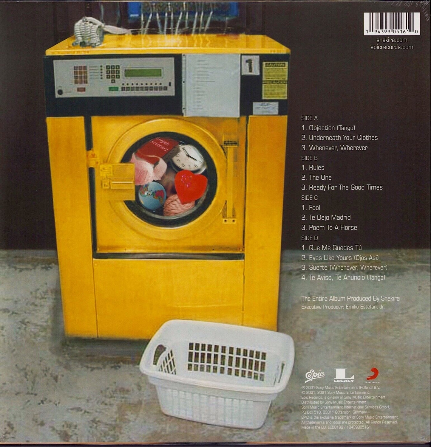 Shakira ‎- Laundry Service Yellow Opaque Vinyl LP Limited Edition