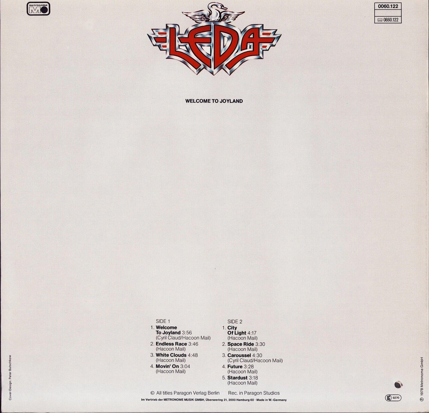 Leda ‎- Welcome To Joyland Vinyl LP