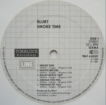 Blurt - Smoke Time (White Vinyl LP)