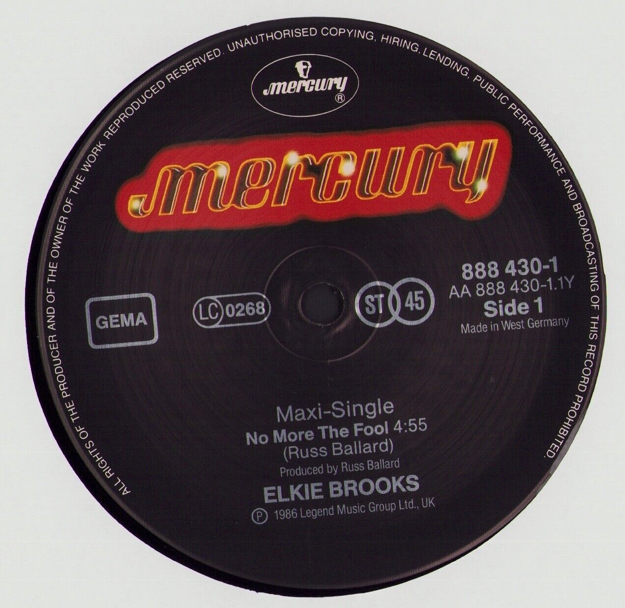 Elkie Brooks ‎- No More The Fool Vinyl 12"