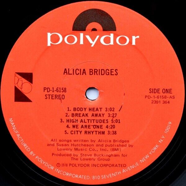 Alicia Bridges ‎- Alicia Bridges Vinyl LP