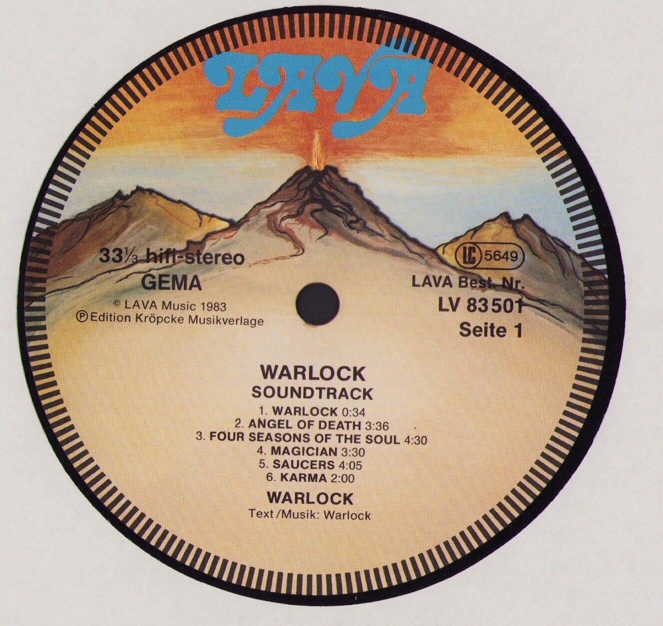 Warlock - Soundtrack Zum Rockballett Vinyl LP