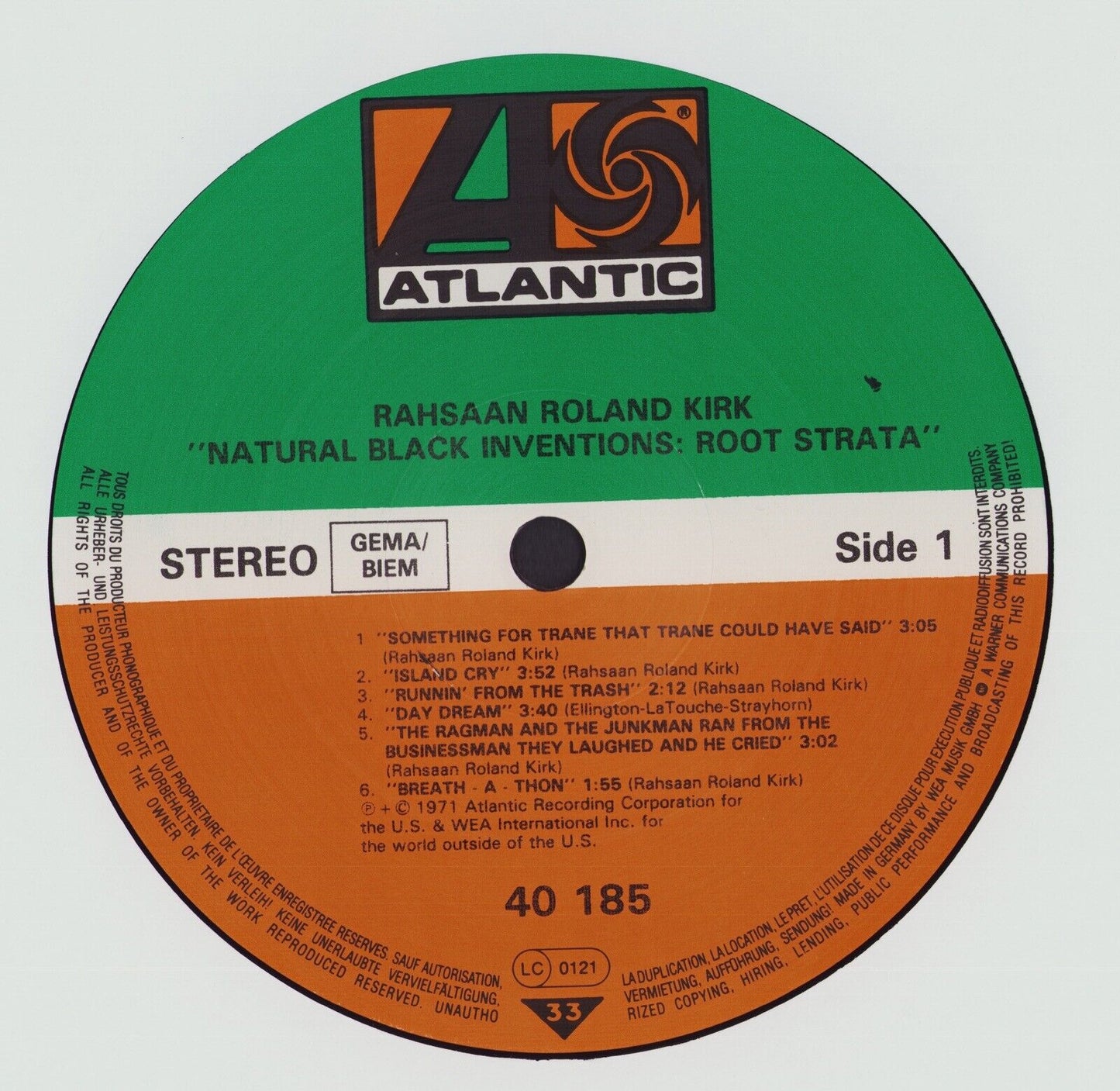 Rahsaan Roland Kirk - Natural Black Inventions: Root Strata Vinyl LP