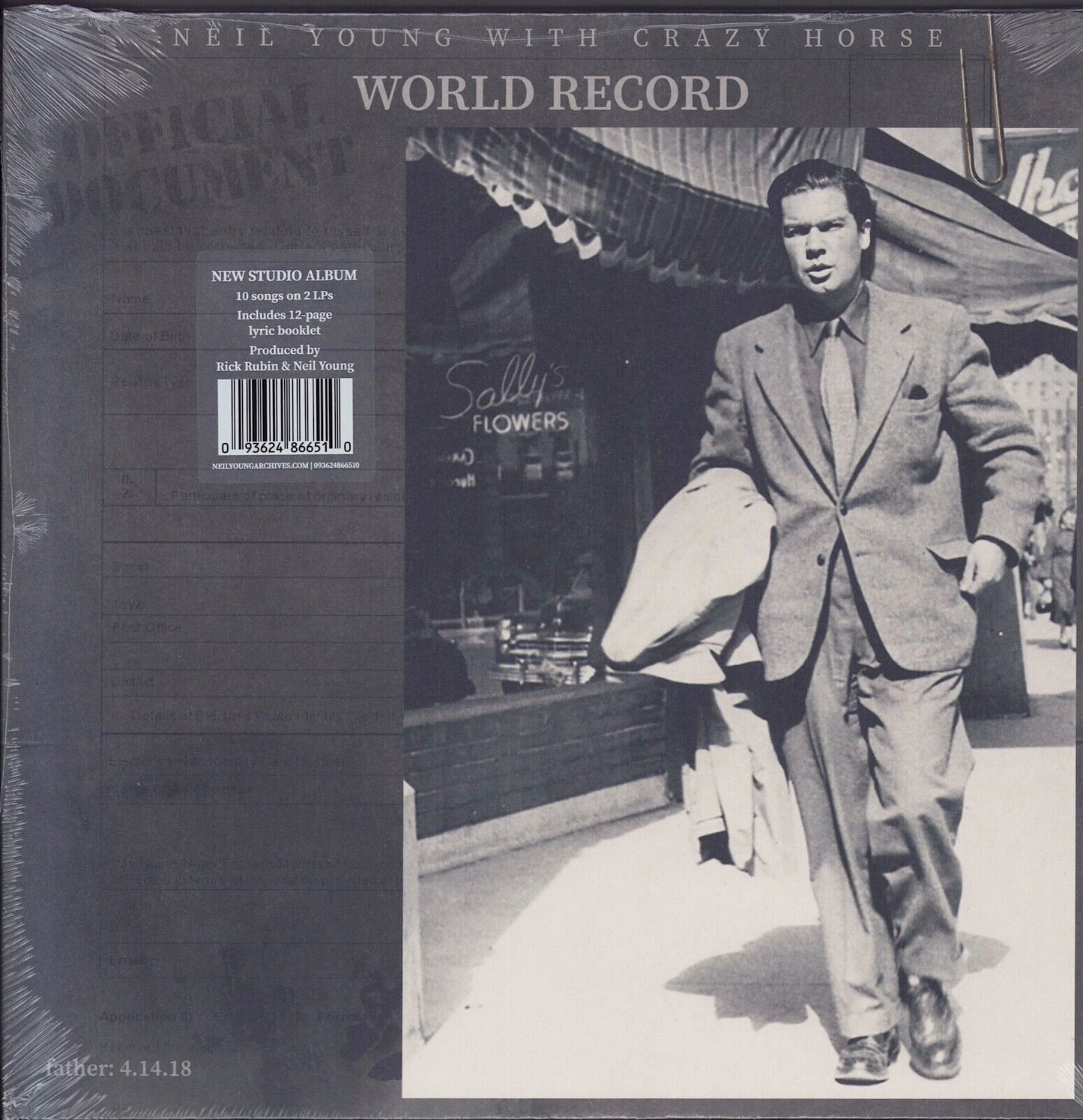 Neil Young, Crazy Horse - World Record Clear Vinyl 2LP Limited Edition