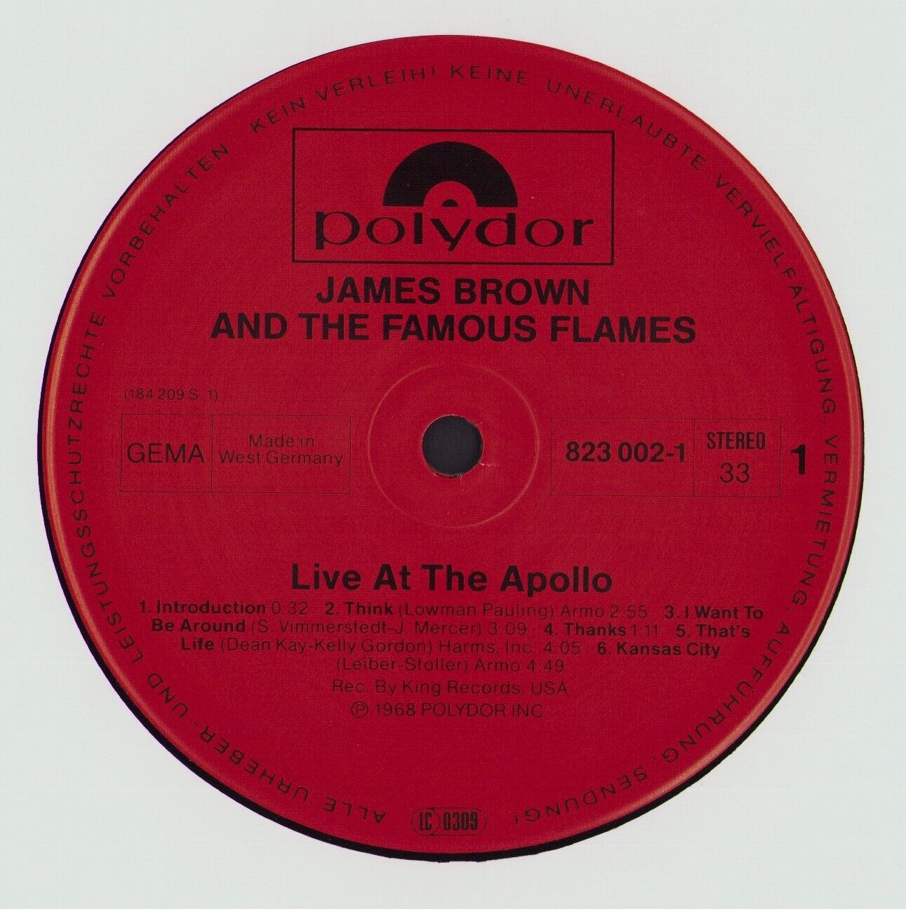 James Brown And The Famous Flames - Live At The Apollo Vinyl 2LP