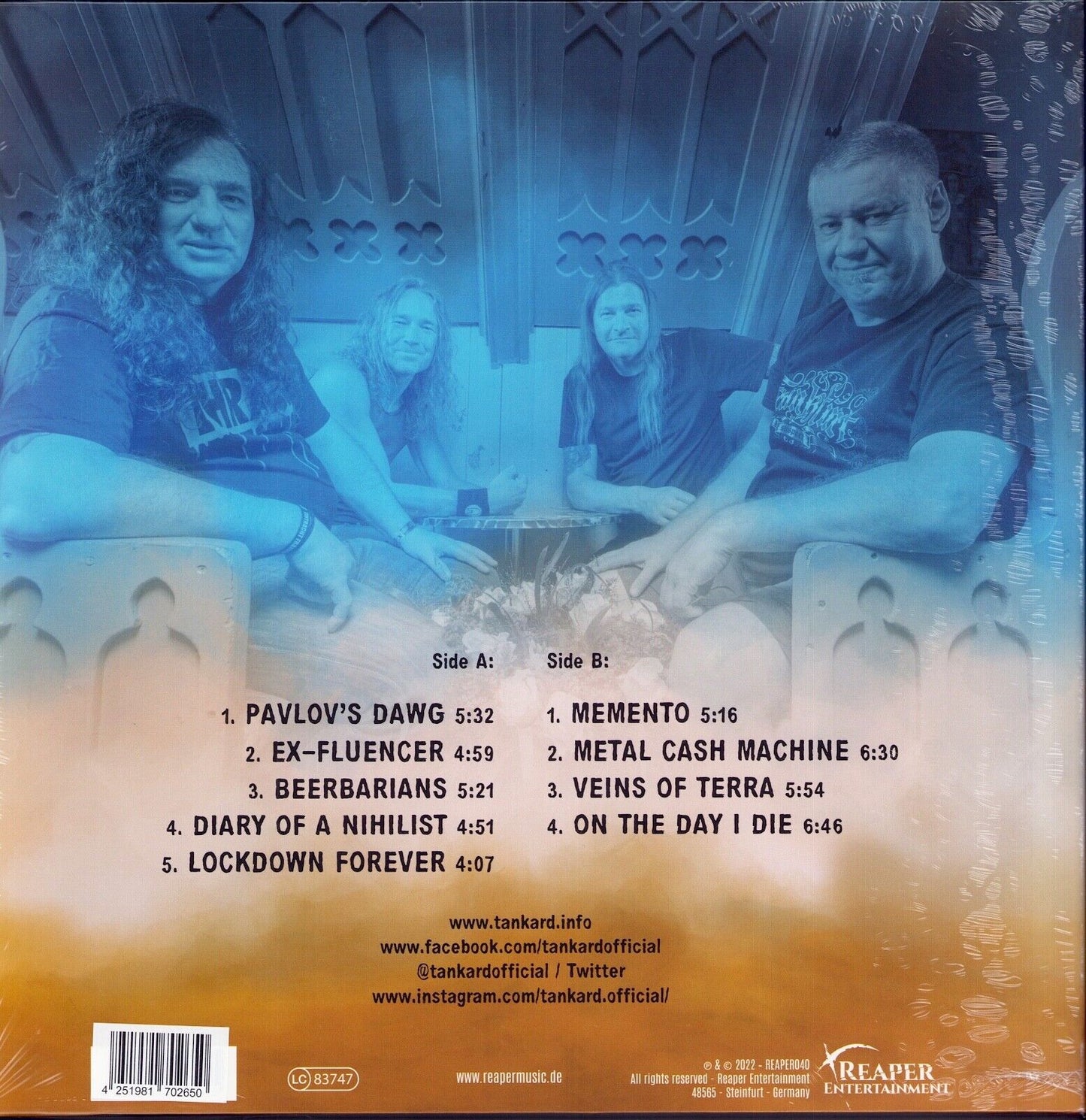 Tankard - Pavlov's Dawgs Pink Vinyl LP + CD Limited Edition