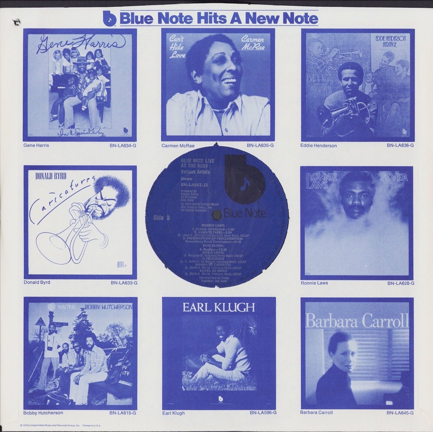 Blue Note Live At The Roxy Vinyl 2LP