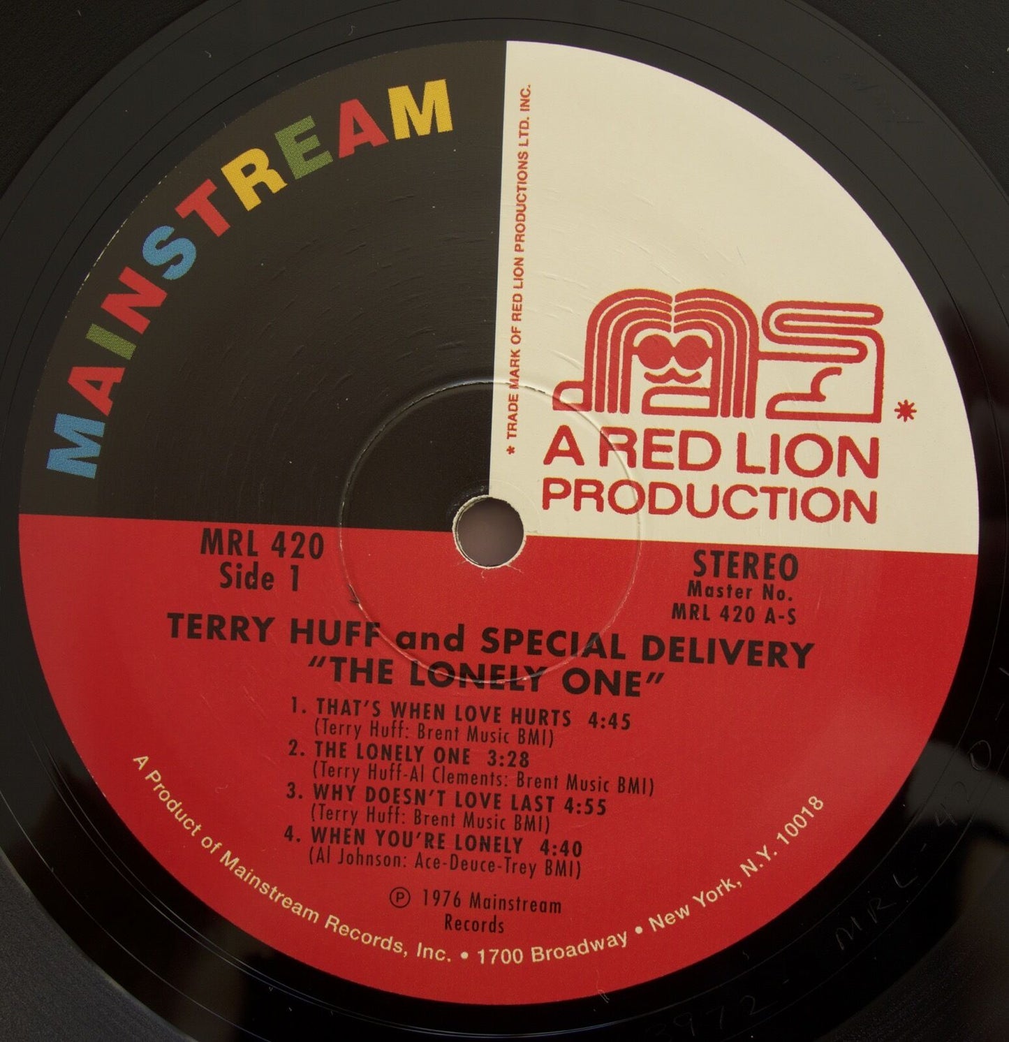 Terry Huff and Special Delivery - The Lonely One Vinyl LP