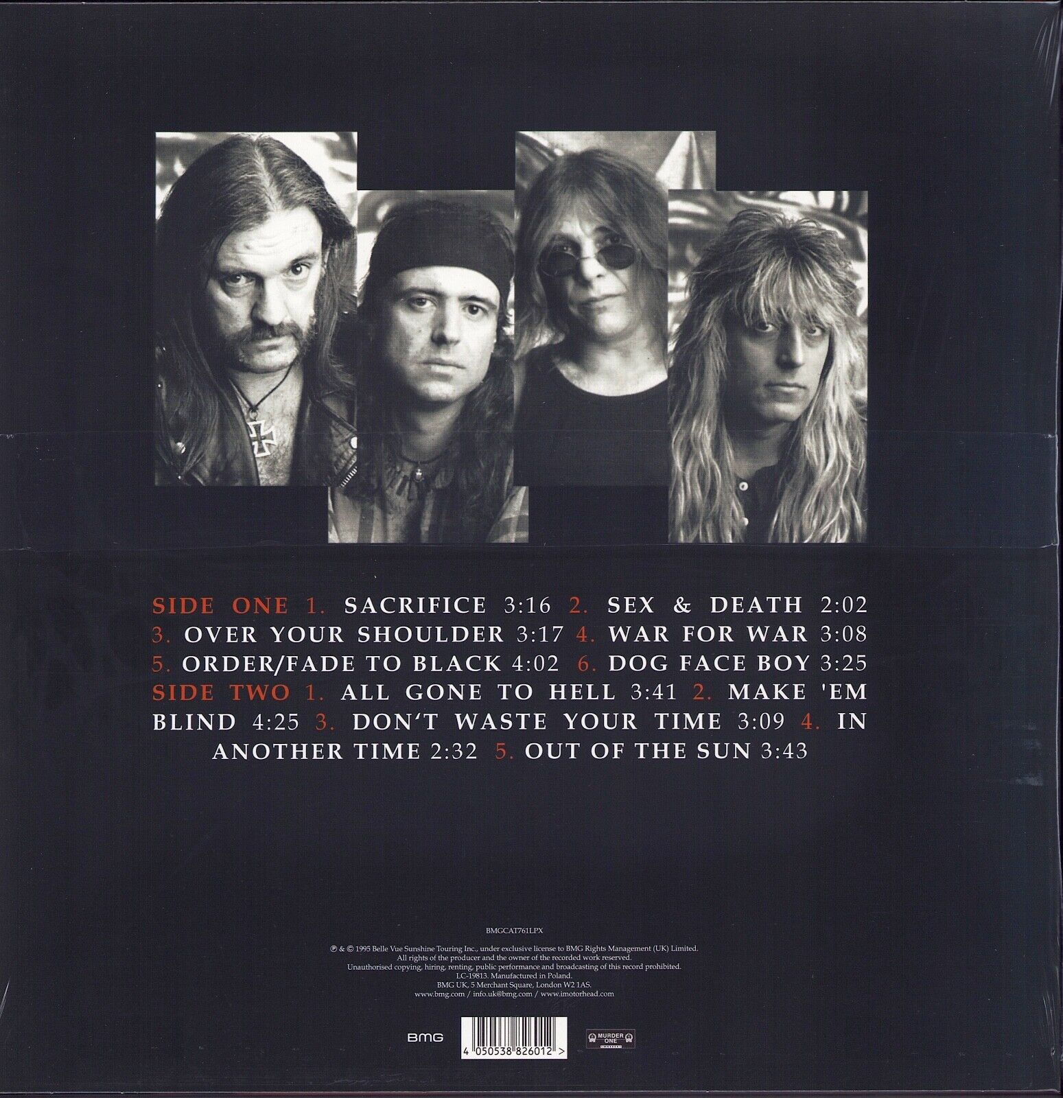 Motörhead - Sacrifice Orange Translucent Vinyl LP Limited Edition