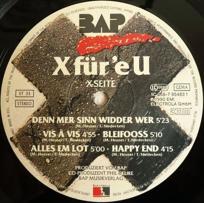 BAP ‎- X Für 'e U Vinyl LP