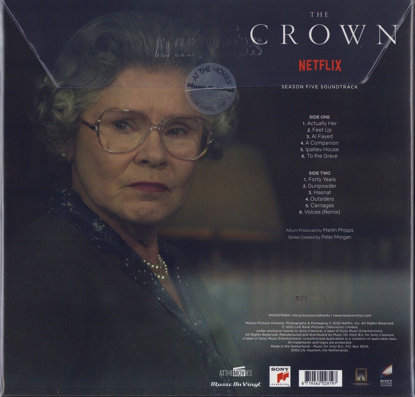 Martin Phipps - The Crown: Season 5 Soundtrack Netflix Royal Blue Vinyl LP Limited Edition