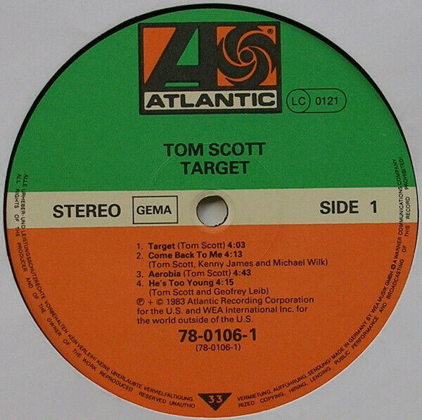 Tom Scott ‎- Target Vinyl LP