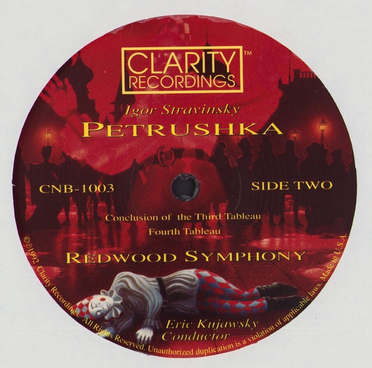 Igor Stravinsky, Eric Kujawsky, Redwood Symphony ‎- Petrushka Vinyl 2LP