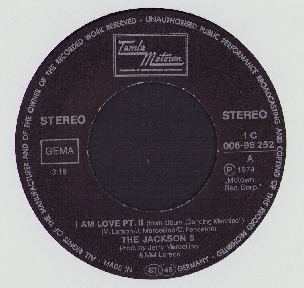 The Jackson 5 ‎- I Am Love Vinyl 7"
