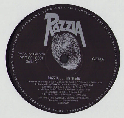 Razzia ‎- ...Im Studio Vinyl LP DE