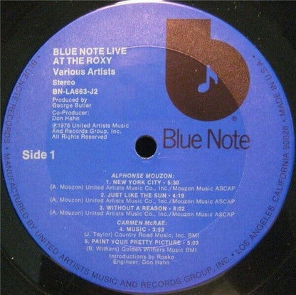 Blue Note Live At The Roxy Vinyl 2LP