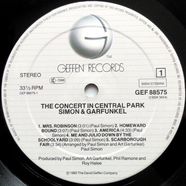 Simon & Garfunkel - The Concert In Central Park Vinyl 2LP